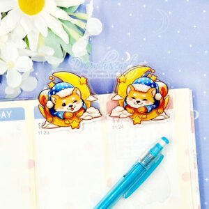Sleepy Shiba Acrylic Bag/paper Clip