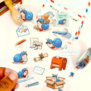 Snail Mail transparent Sticker sheet