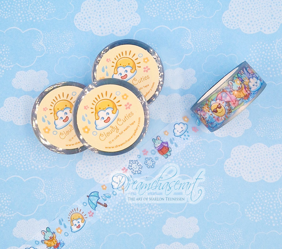 Cloudy Cuties clear transparent Washi Tape - Image 5