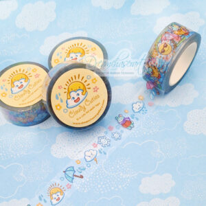 Cloudy Cuties clear transparent Washi Tape