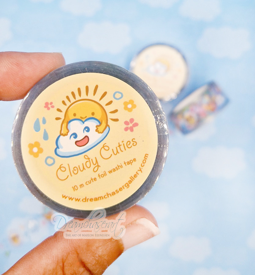 Cloudy Cuties clear transparent Washi Tape - Image 2